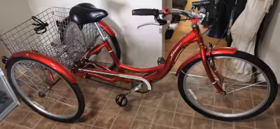 EXCELLENT LARGE TRICYCLE BIKE WITH ACCESSORIES ITEM COMES FROM A SMOKE FREE AND PET FREE HOME ALWAYS...