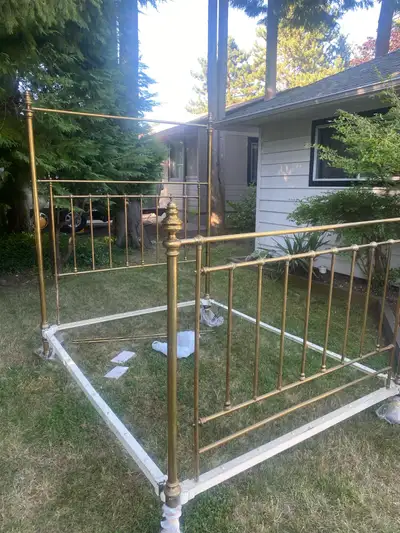 Rare opportunity to own a true piece of history. This solid brass bedframe has been in the same fami...