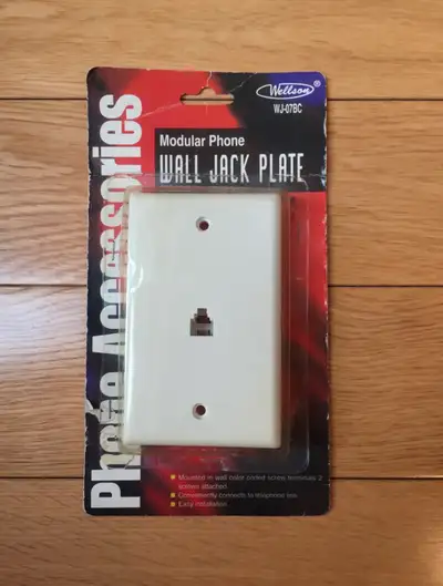 NEW! Modular Phone Wall Jack Plate, View more