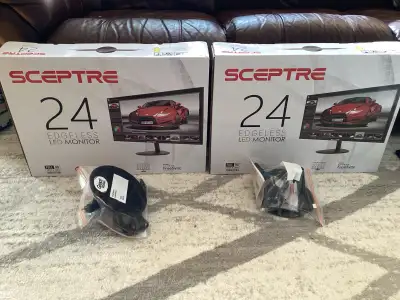 SET OF SCEPTRE 24” EDGELESS MONITORS, View more