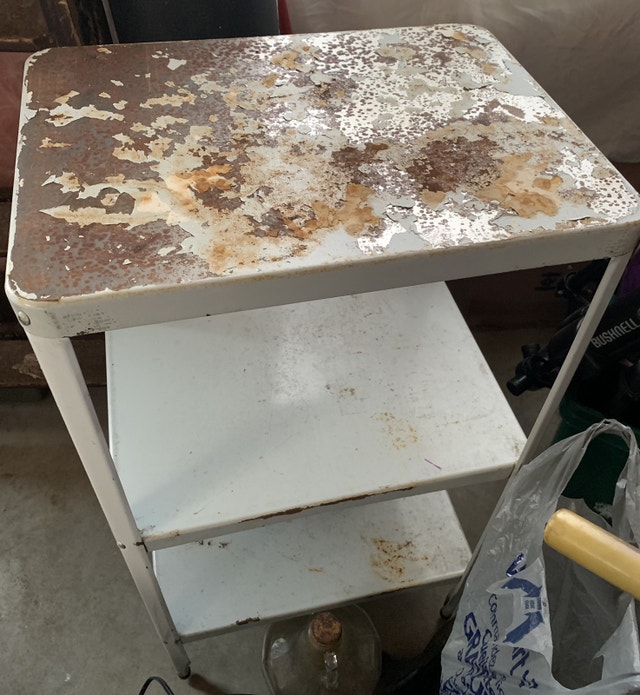 Vintage 3.5’ Metal Garden Plant Stand Shelf DIY Project Bookcases