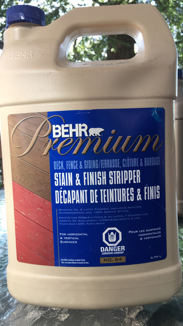 6 Behr Premium stain finish stripper/decapant de teinture & fini dans Terrasses et clôtures  à Longueuil/Rive Sud
