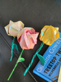 Valentine's day handmade origami rose