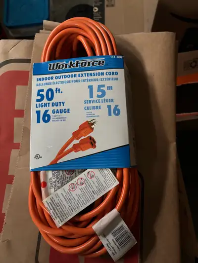 50 ft., 16 guage, indoor outdoor extension cord., View more