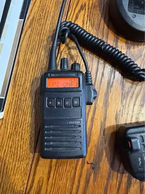 2 Vertex evx-534 handheld radios with mic’s, View more