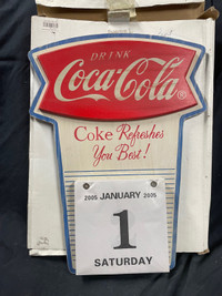 Coca Cola wooden Calendar