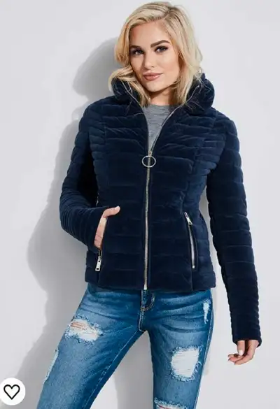 Guess Quilted Blue Jacket, View more