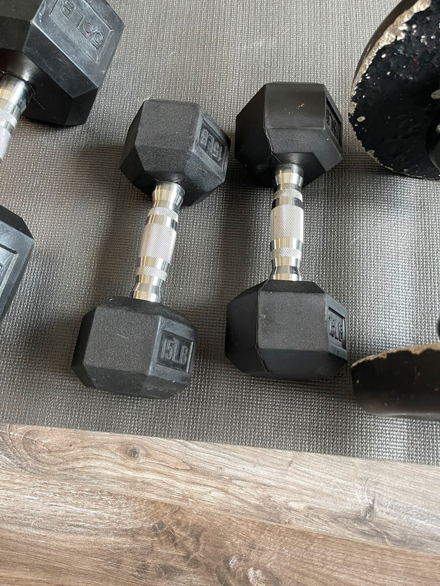 1-2-per-pound-dumbbells-pairs-of-5-8-15-35s-and-one-55lbs-exercise