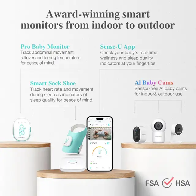 NEW Smart Baby Infant Monitor Sock: Sleep/Heart Rate 0-12 Months63235120930305122