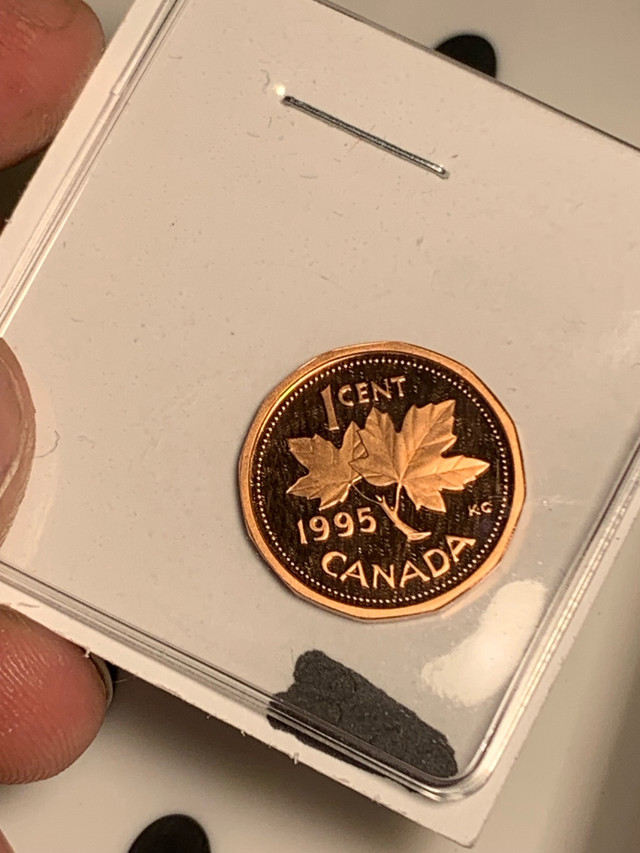 6- 1995 CAMEO GEM MINT Canadian Penny in Arts & Collectibles in City of Toronto - Image 3