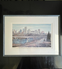 Vintage Edmonton Skyline by Loren Chabot