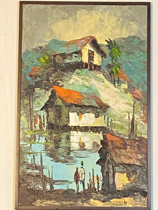 Brazilian Village Oil Canvas Contemporary Pablo Matania in Arts & Collectibles in Winnipeg - Image 2