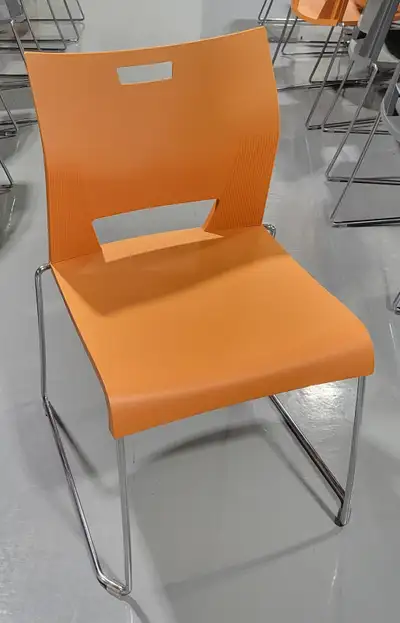 Global Duet Stackable Visitor Chairs in Orange 50 Available $50, View more