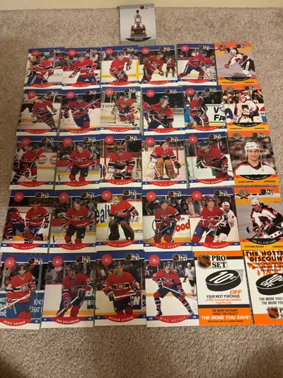 1990 Pro Set! Excellent Hockey Legends: Patrick Roy These come with extra cards with the Trophy Winn...