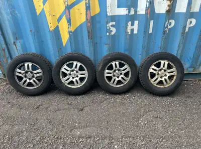 Firestone Winter tires with rims. Tires are in good condition. Need to get rid of them asap. Open to...