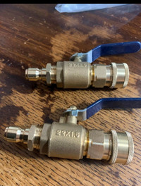 New (Lot of 2) Shut-off Valve with Quick Connect