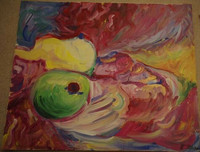 Art4u2enjoy (a) Esther Schvan #3 Nude Reclining Acrylic Painting