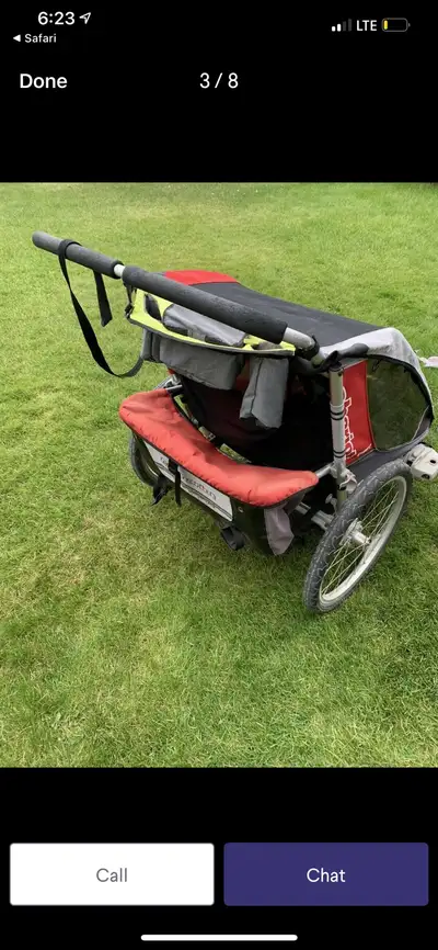  double chariot stroller with bike, ski, and jogger attachm, View more