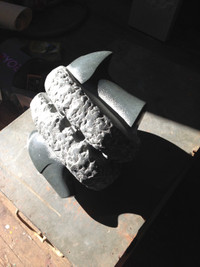 Sculpture “Broken Pounding” Hand -carved Granite