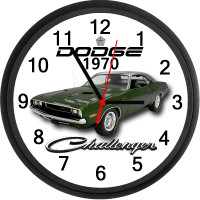 1970 Dodge Challenger (Dark Green) Custom Wall Clock - Brand New