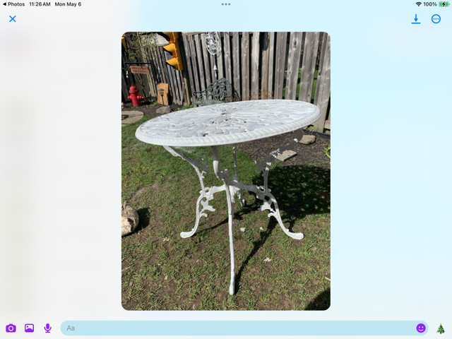 Cast patio table  in Patio & Garden Furniture in Barrie