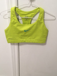 Women’s Nike Pro Sports Bra Retails $60+ Neon Green No Padding 