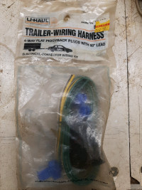 Trailer wiring harness 4-way flat piggyback plugs with 60" leads