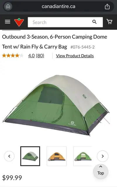 Get ready for your next outdoor adventure with this Outbound 3-Season, 6-Person Camping Dome Tent, c...