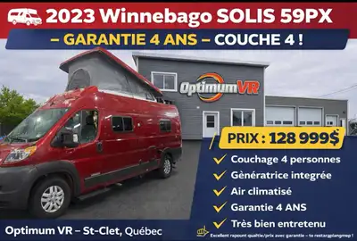 ✨ 2023 Winnebago Solis 59PX – GARANTIE 4 ANS – COUCHE 4 ! ✨ Modèle ultra recherché – idéal famille /...