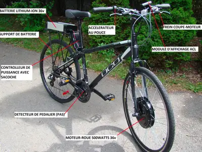 Bon Printemps 2025 Faite installer un Kit de traction 500watts 36 volts sur votre Vélo personnel . U...