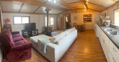 Enjoy your summer at beautiful Greig Lake in Meadow Lake Provincial Park! This 3-season cabin is ful...