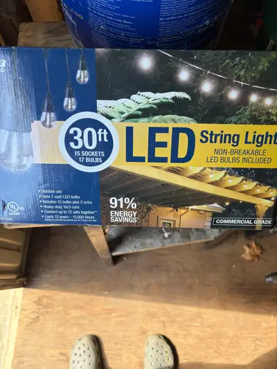 30ft LED OUTDOOR STRING LIGHT, View more
