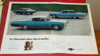 1968 CHEVY IMPALA & CAPRICE RETRO CAR AD - PUBLICITE CHEVROLET