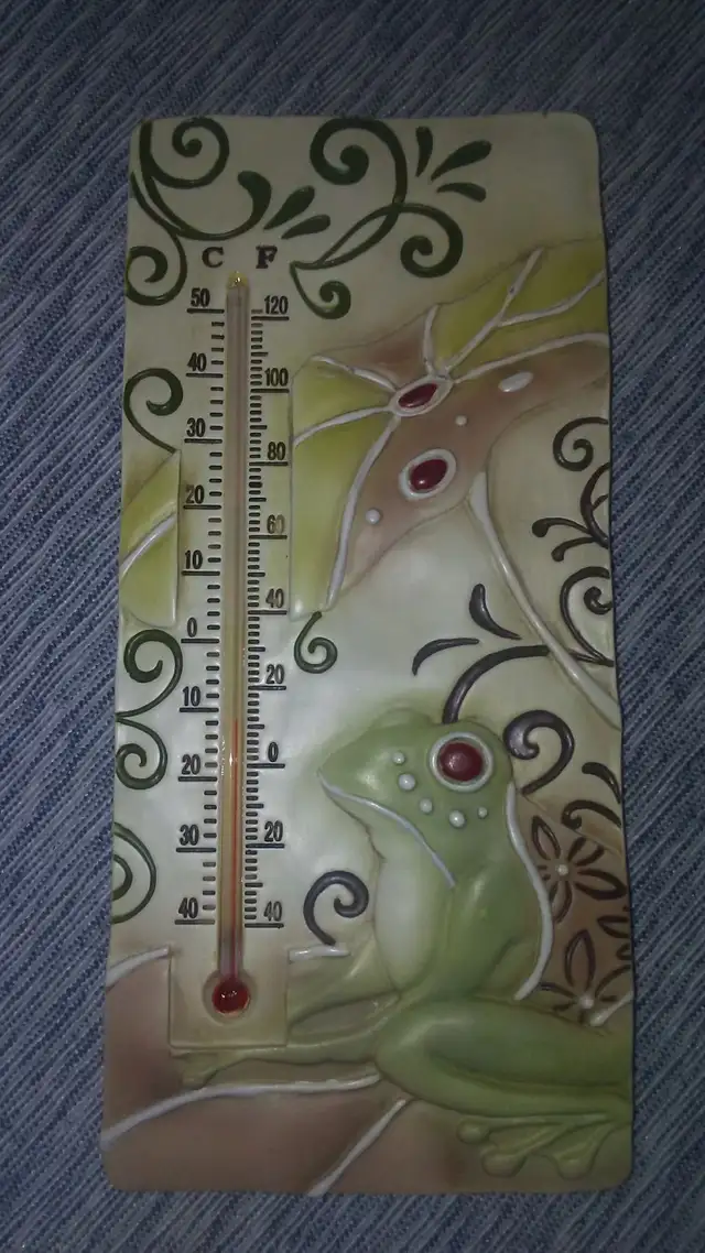 Weather Thermometer Frog (New) - 7 Inches in Home Décor & Accents in Mississauga / Peel Region - Image 2