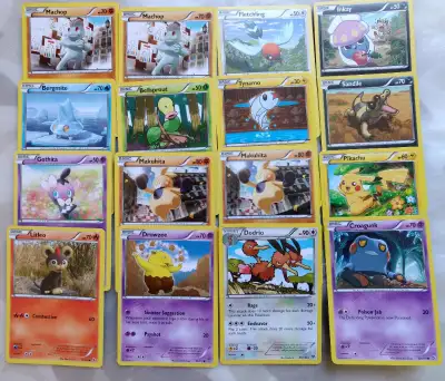 A few Common Pokemon cards in very good condition. 15 Common cards, 1 Uncommon. (2 are duplicates) 1...