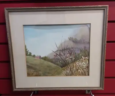 Framed and Matted Watercolour, View more