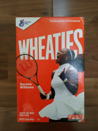 SERENA WILLIAMS EMPTY WHEATIES BOX (2019)