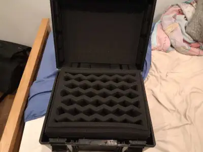 For carrying miniatures, 2 layer of foam inside. Youre welcome to inspect before buying.