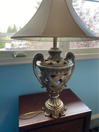 Table Lamp -pewter finish -Very tall