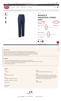 Women's Red Kap Industrial Cargo Pants size 10 x 30