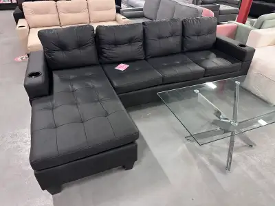 Brand new modern sectional sofa with reversible facing Available in black and beige For $549 only no...