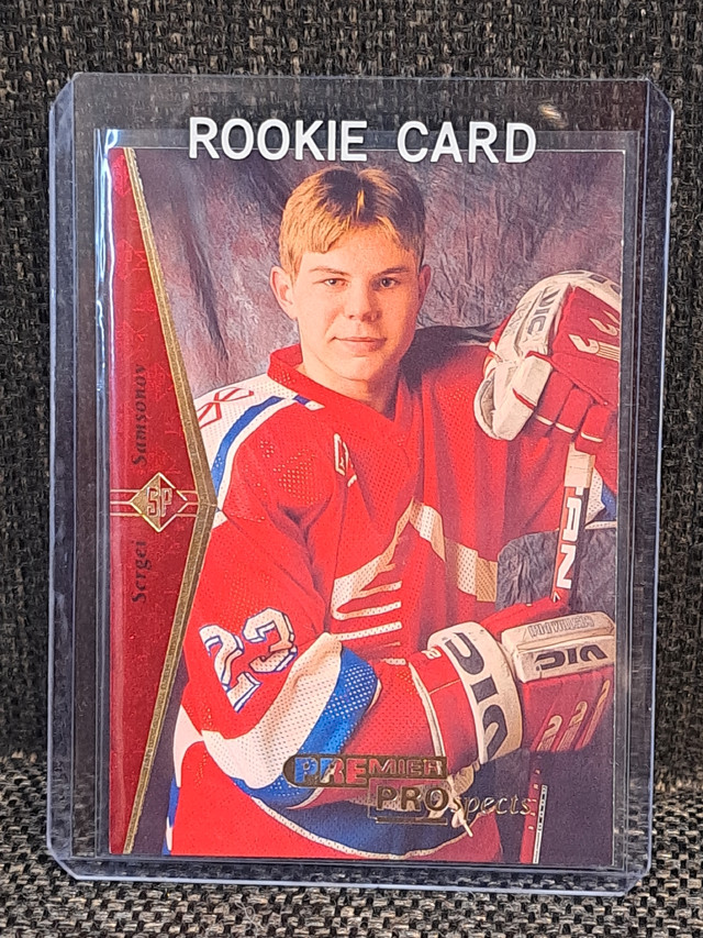 Sergie Samsonov Rookie hockey card  in Arts & Collectibles in Oshawa / Durham Region - Image 2