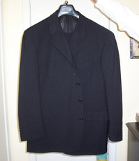 Kenneth Cole Men's luxury suit 42S black Brand New