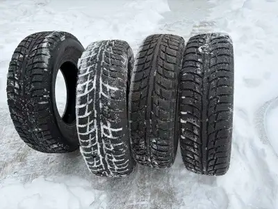 Winter truck/SUV tires used February to April one season only. Description: BF Goodrich WINTER T/A K...