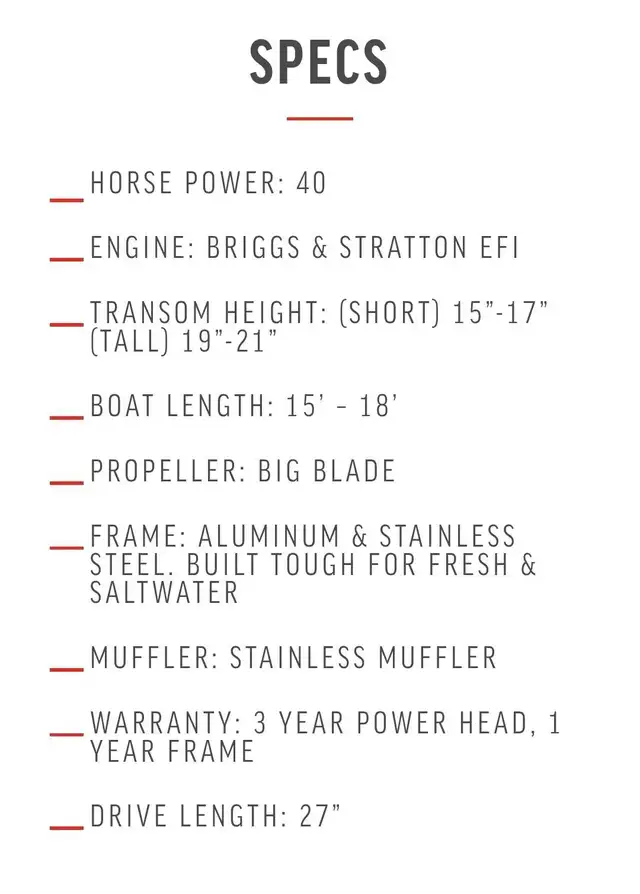 Mud Buddy 40hp efi Mini Ripper brand new mud motor in Other in Kawartha Lakes - Image 8