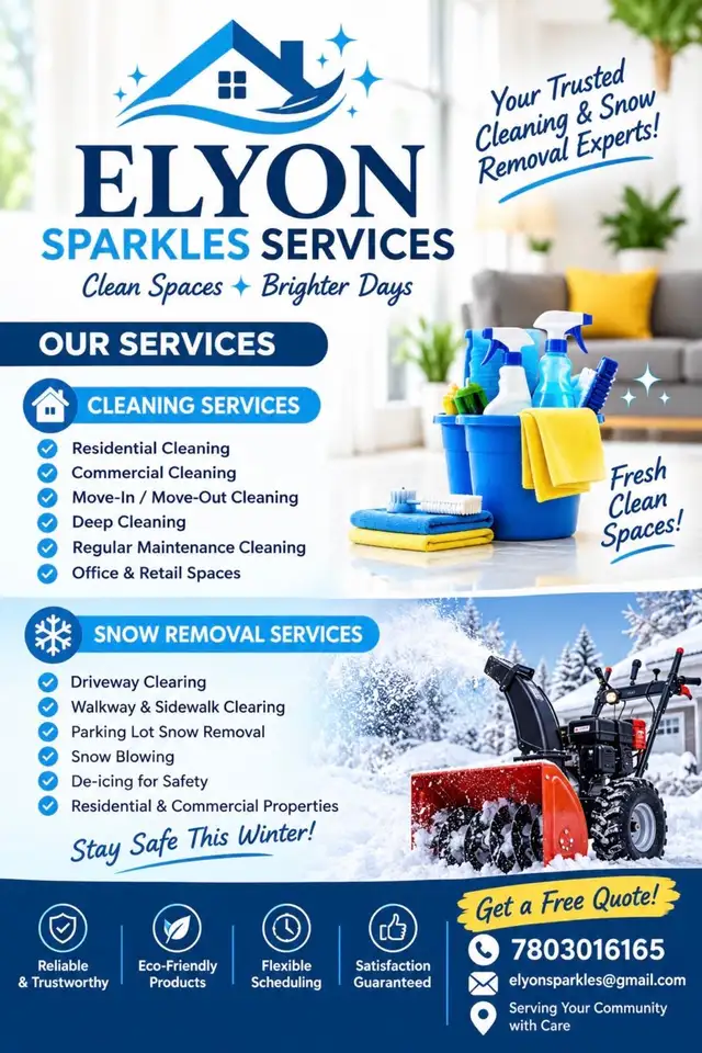 Cleaning services and snow removal