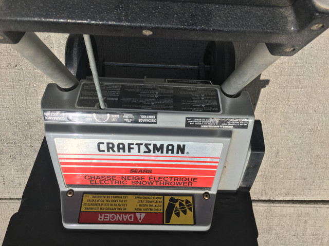 Sears Craftsman Electric Snowthrower in Snowblowers in St. Catharines - Image 2