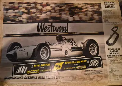 I live in Orillia ON and am selling a vintage and very rare Strombecker Westwood Slot car racing tra...