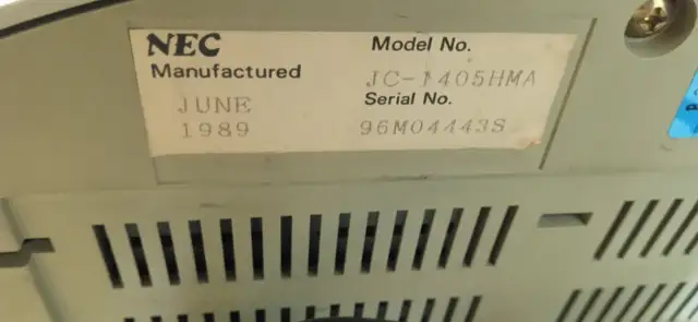 CRT NEC Macsync monitor  no power in Monitors in City of Toronto - Image 3