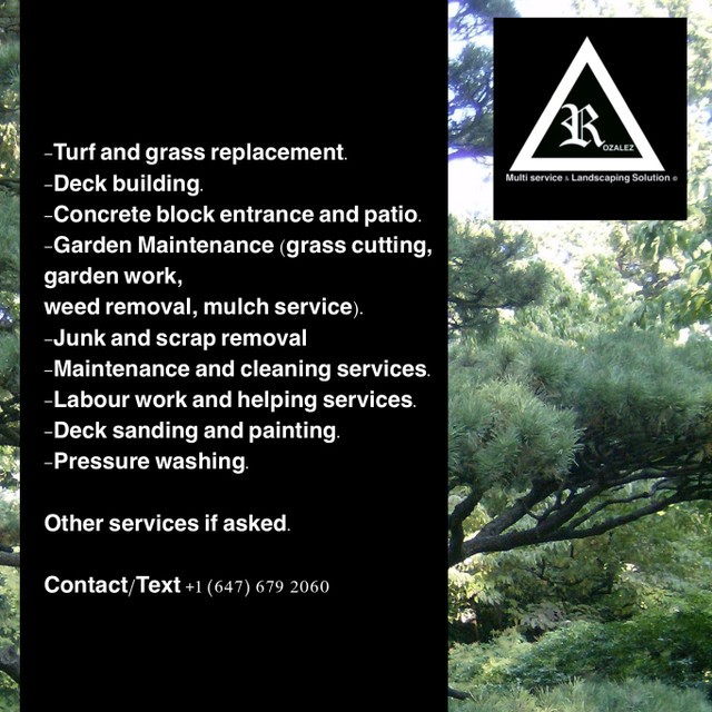 ROZALEZ . Multi service & Landscaping Solution.  in Lawn, Tree Maintenance & Eavestrough in Cambridge
